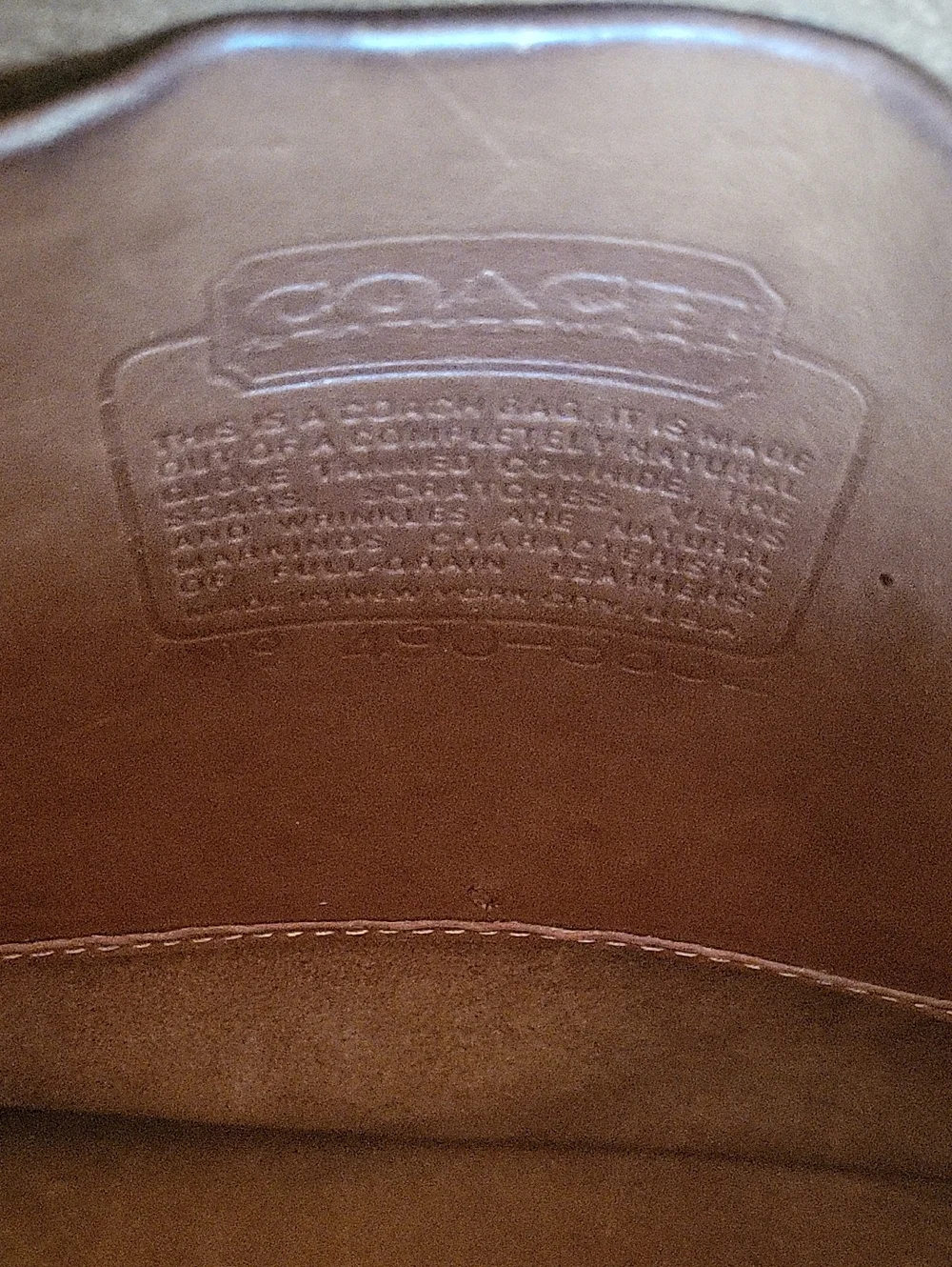 Tan Leather Crossbody Coach Purse - Smooth Finish - Picture 12 of 13